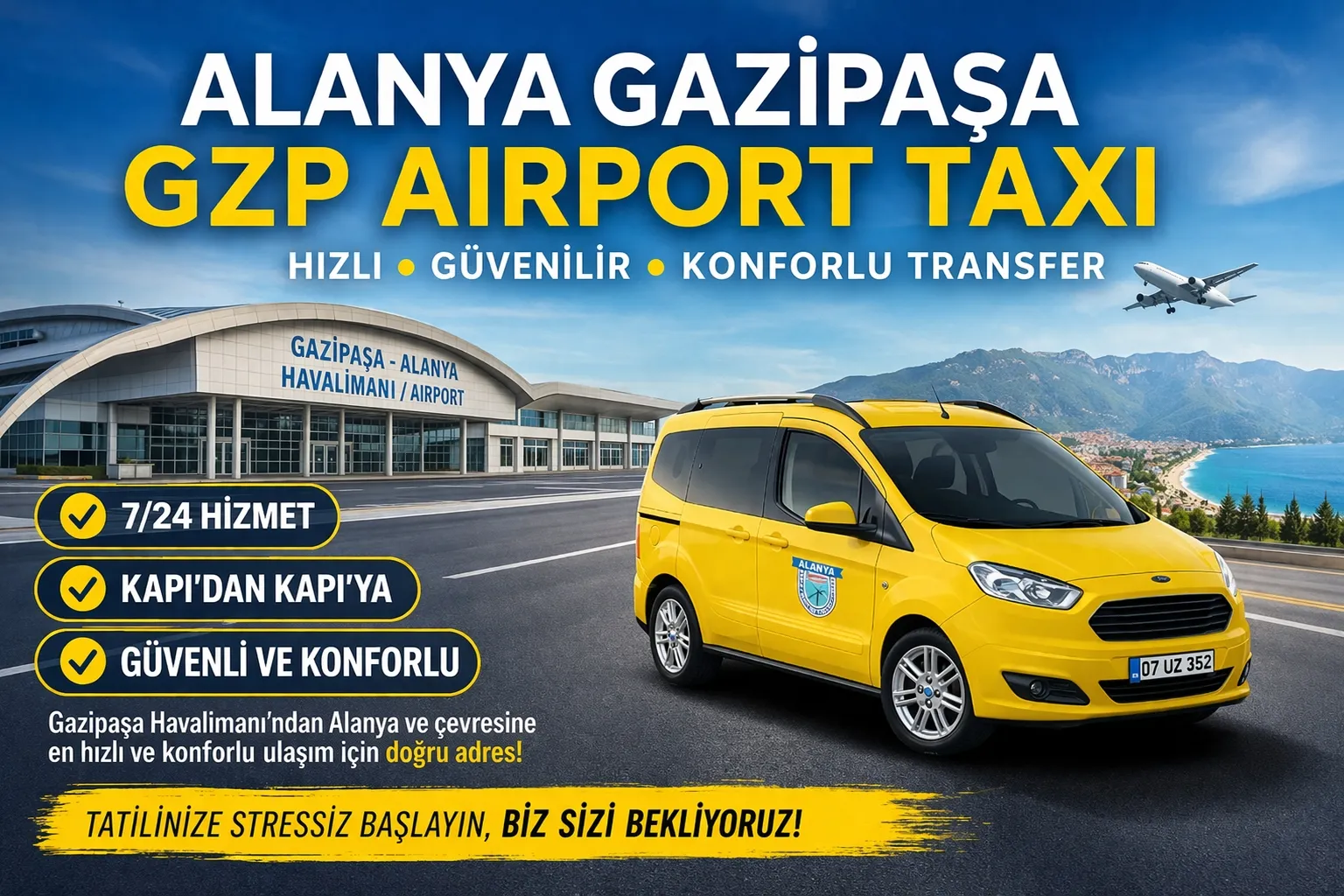 Alanya Gazipaşa GZP Airport Taxi